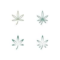 logo vectoriel d'icône de cannabis ou de marijuana pour l'industrie médicale ou pharmaceutique