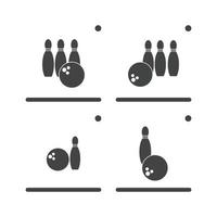 icône de bowling modèle de conception graphique illustration vecteur