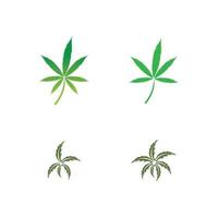 logo vectoriel d'icône de cannabis ou de marijuana pour l'industrie médicale ou pharmaceutique