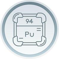 plutonium linéaire bouton icône vecteur