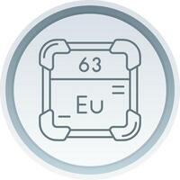 europium linéaire bouton icône vecteur