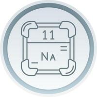 sodium linéaire bouton icône vecteur