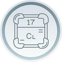 chlore linéaire bouton icône vecteur