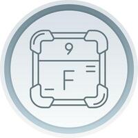 fluor linéaire bouton icône vecteur