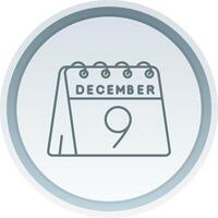 9e de décembre linéaire bouton icône vecteur