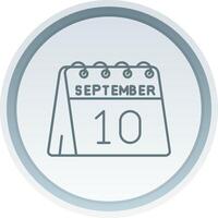 10e de septembre linéaire bouton icône vecteur