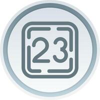 vingt Trois linéaire bouton icône vecteur