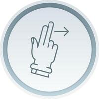 deux les doigts droite linéaire bouton icône vecteur