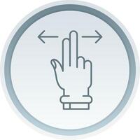 deux les doigts horizontal faire défiler linéaire bouton icône vecteur
