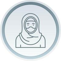 musulman linéaire bouton icône vecteur