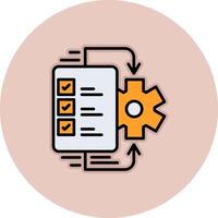 flux de travail vecto icône vecteur
