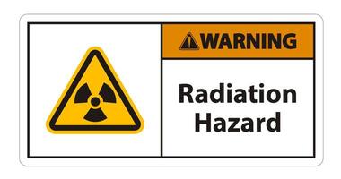 signe de symbole de danger de rayonnement isoler sur fond blanc, illustration vectorielle vecteur