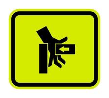 Force d'écrasement de la main du signe de symbole droit, illustration vectorielle, isoler sur l'étiquette de fond blanc .eps10 vecteur