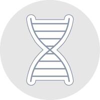 ADN ligne autocollant multicolore icône vecteur