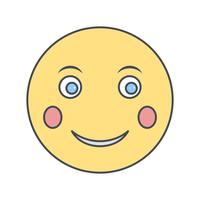 icône de vecteur emoji blush