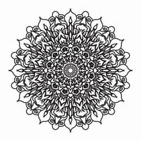 motif circulaire en forme de mandala pour henné, mehndi, tatouages, décorations. décoration décorative dans un style oriental ethnique. page de livre de coloriage.