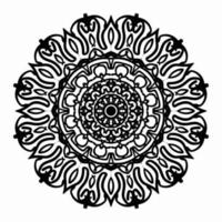 motif circulaire en forme de mandala pour henné, mehndi, tatouages, décorations. décoration décorative dans un style oriental ethnique. page de livre de coloriage. vecteur