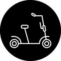 donner un coup scooter vecto icône vecteur