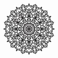 motif circulaire en forme de mandala pour henné, mehndi, tatouages, décorations. décoration décorative dans un style oriental ethnique. page de livre de coloriage. vecteur