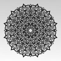 Éléments de décoration d'art mandala motif circulairerint vecteur
