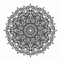 motif circulaire en forme de mandala pour henné, mehndi, tatouages, décorations. décoration décorative dans un style oriental ethnique. page de livre de coloriage. vecteur