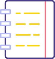 icône de vecteur de cahier