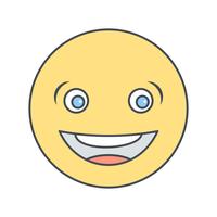 Riant Emoji Vector Icon