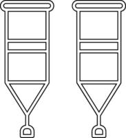 icône de vecteur de béquilles