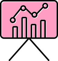 Statistiques présentation vecteur icône