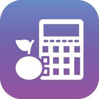 calorie calculatrice vecteur icône