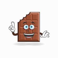 personnage de mascotte au chocolat avec une expression de sourire. illustration vectorielle vecteur