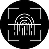 icône de vecteur de scanner d'empreintes digitales