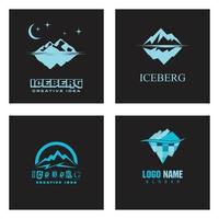 ice berg logo modèle vecteur symbole nature