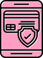 icône de vecteur de paiement sécurisé