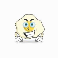 personnage de mascotte d'oeuf avec expression de sourire. illustration vectorielle vecteur