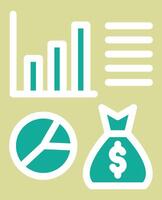 icône de vecteur de rapport financier