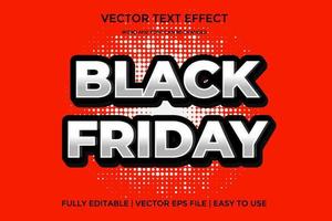 effet de texte vectoriel vendredi noir modifiable