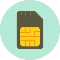 icône de vecteur de carte sim