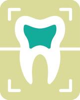 dent radiographie vecteur icône
