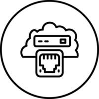 nuage ethernet vecteur icône