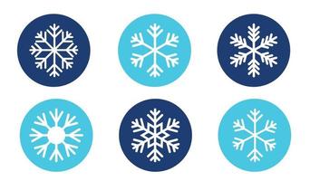 jeu d'icônes vectorielles flocon de neige