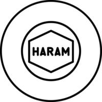 haram vecteur icône