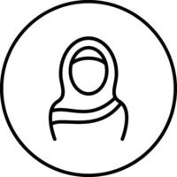 icône de vecteur hijab