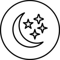 étoile et croissant lune vecteur icône