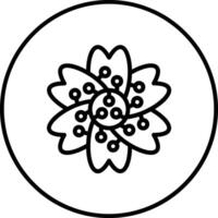 icône de vecteur de fleur de cerisier