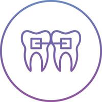 dent un appareil dentaire vecteur icône