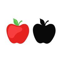 Pomme fruit icône. Facile icône sur blanc Contexte vecteur