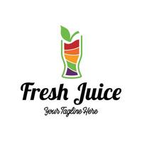 fruit jus logo. Frais boisson logo. vecteur