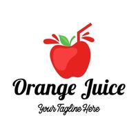 fruit jus logo. Frais boisson logo. vecteur