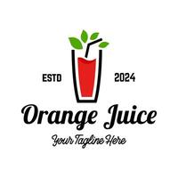 fruit jus logo. Frais boisson logo. vecteur